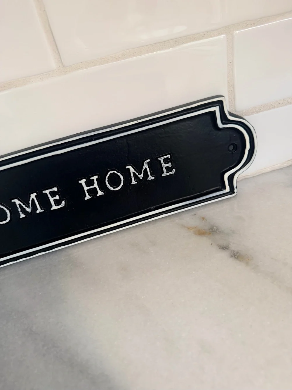 Hearth & Hand Magnolia black & white farmhouse Welcome Home Sign